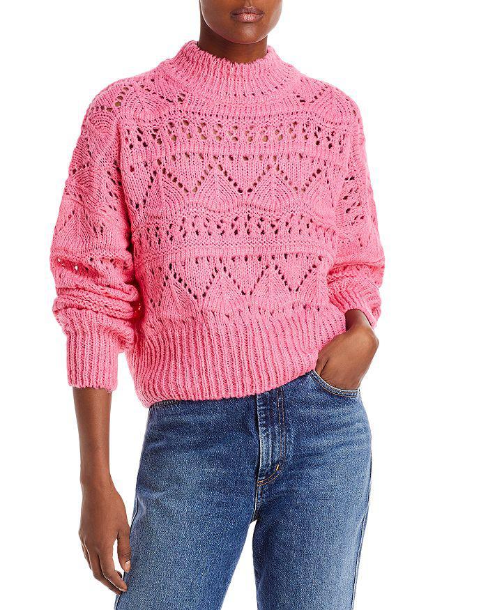 商品AQUA|Pointelle Mock Neck Sweater - 100% Exclusive,价格¥652,第1张图片