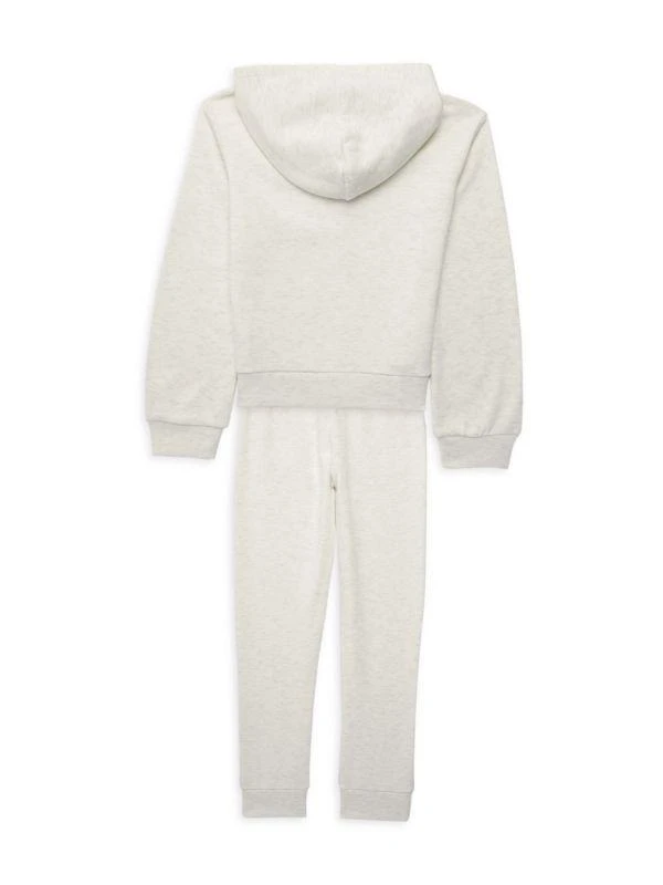 商品Calvin Klein|Girl’s 2-Piece Logo Fleece Hoodie & Jogger Set,价格¥197,第2张图片详细描述