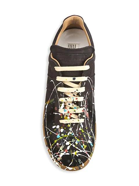 Replica Paint Splatter Leather Low-Top Sneakers商品第5张图片规格展示