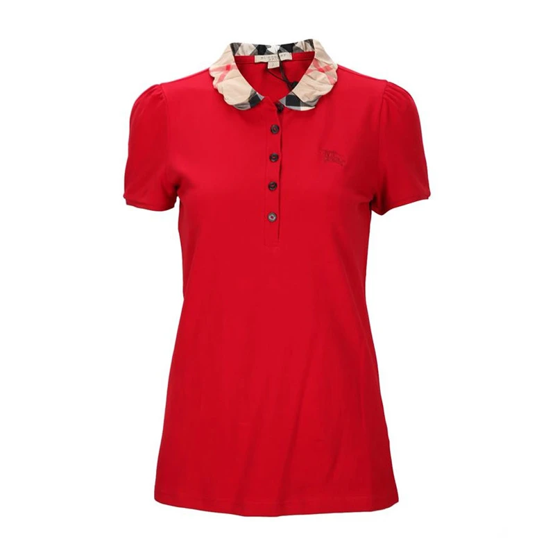 商品[国内直发] Burberry|BURBERRY 红色女士POLO衫 3866596,价格¥1617,第1张图片