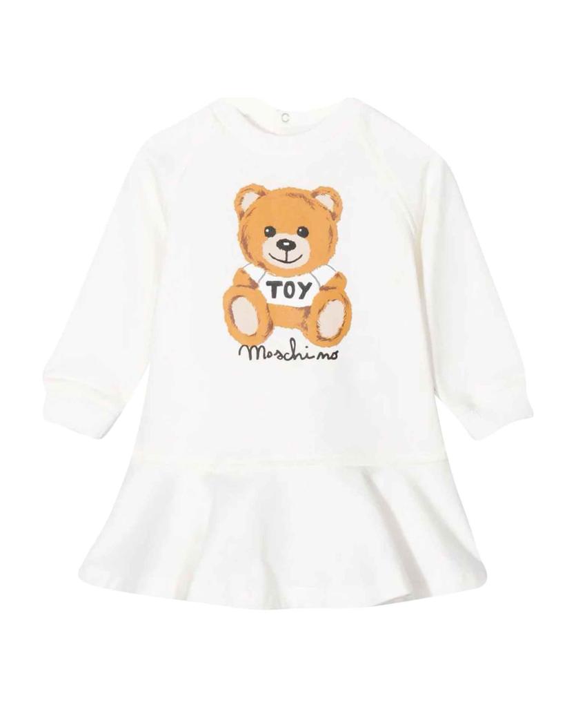 Baby Girl Dress With Teddy Bear Print商品第1张图片规格展示