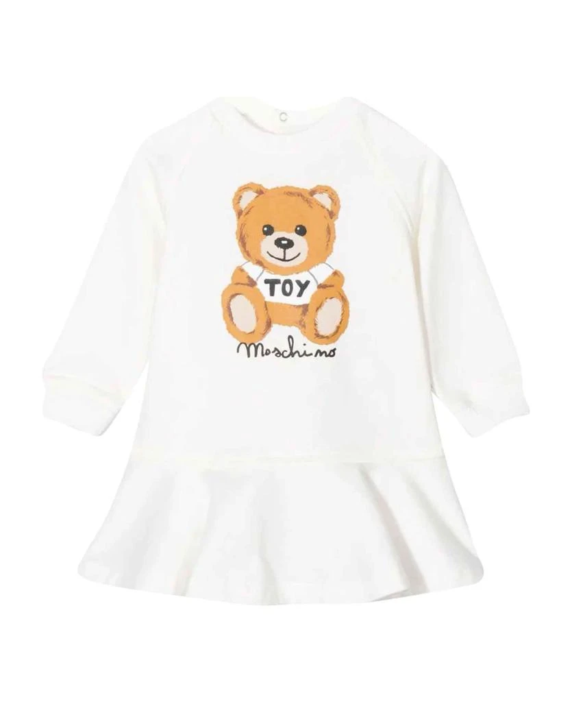 商品Moschino|Moschino Baby Girl Dress With Teddy Bear Print,价格¥1018,第1张图片
