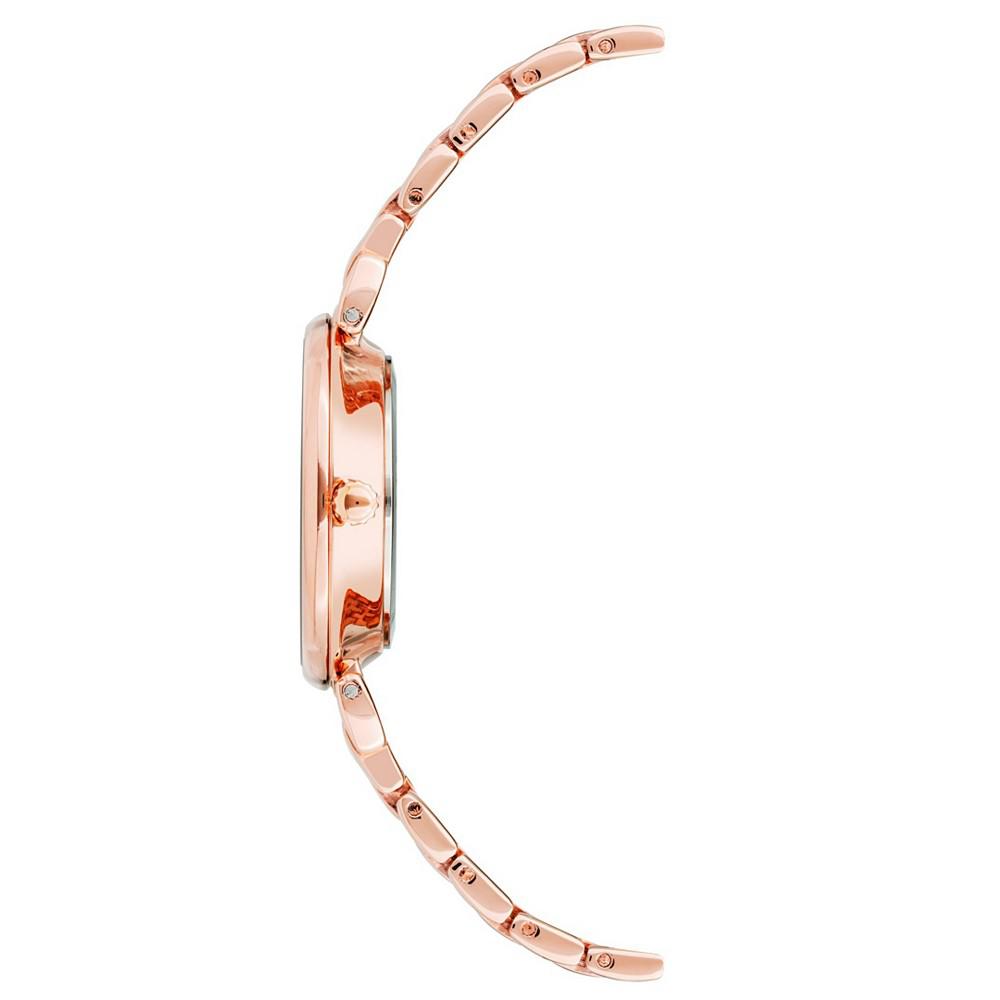 Women's Premium Crystal Accented Rose Gold-tone Bracelet Watch 30mm商品第2张图片规格展示