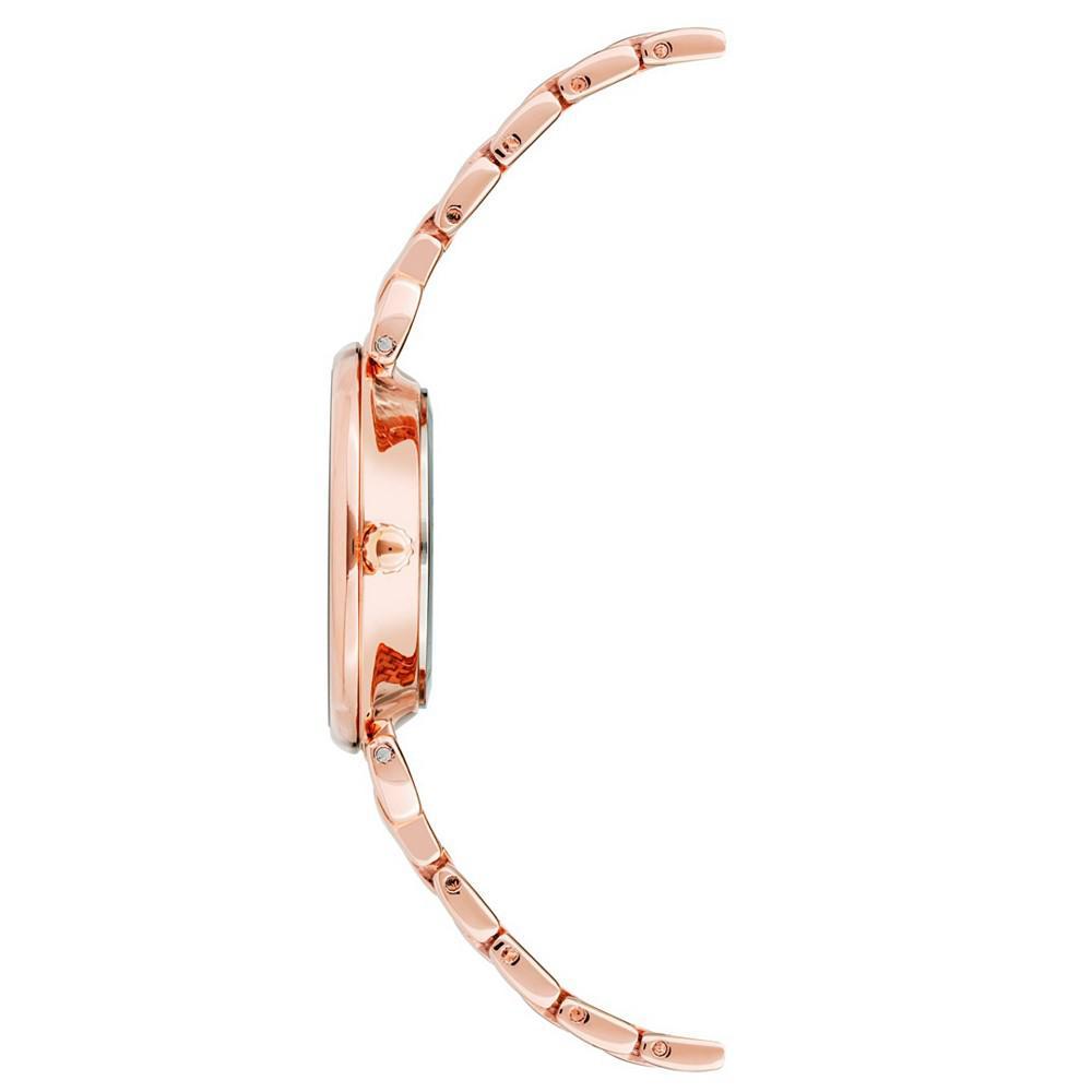 商品Anne Klein|Women's Premium Crystal Accented Rose Gold-tone Bracelet Watch 30mm,价格¥639,第4张图片详细描述