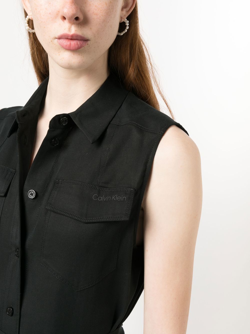 Calvin Klein 女士连衣裙 K20K205204BEH 黑色商品第2张图片规格展示