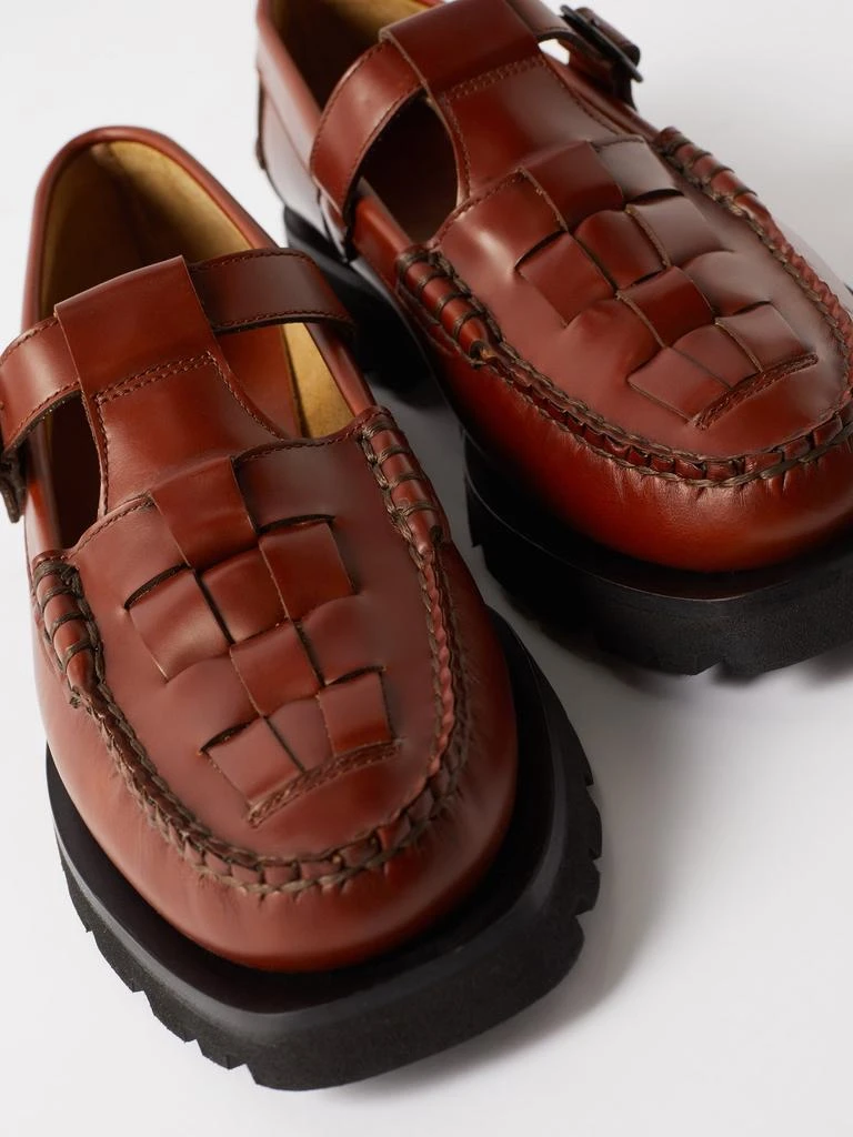 商品Hereu|Soller buckled woven-leather loafers,价格¥3157,第3张图片详细描述
