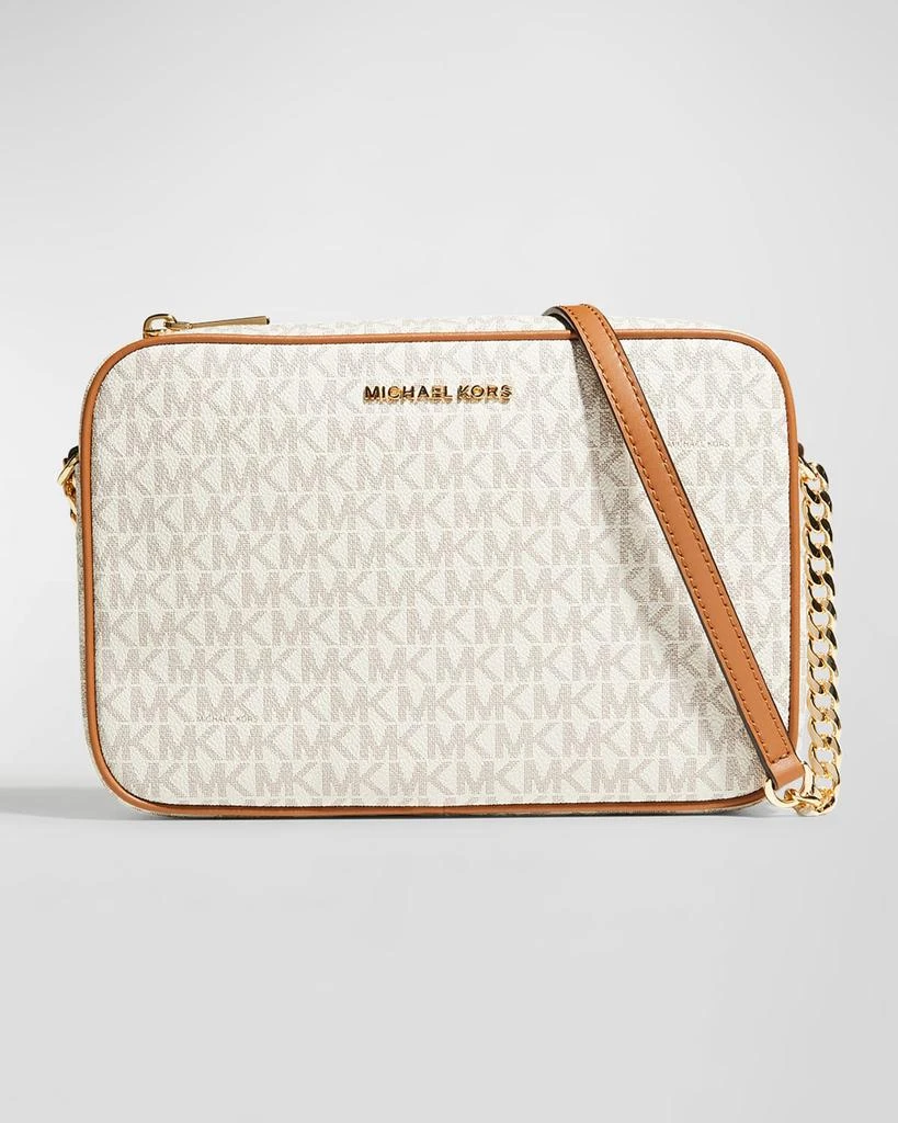 商品Michael Kors|Monogram Leather Zip Camera Crossbody Bag,价格¥785,第1张图片