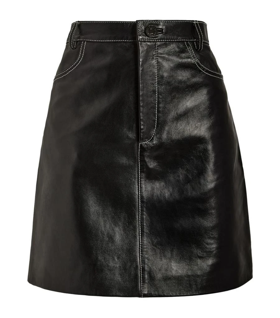 商品Sandro|Leather Mini Skirt,价格¥3916,第1张图片