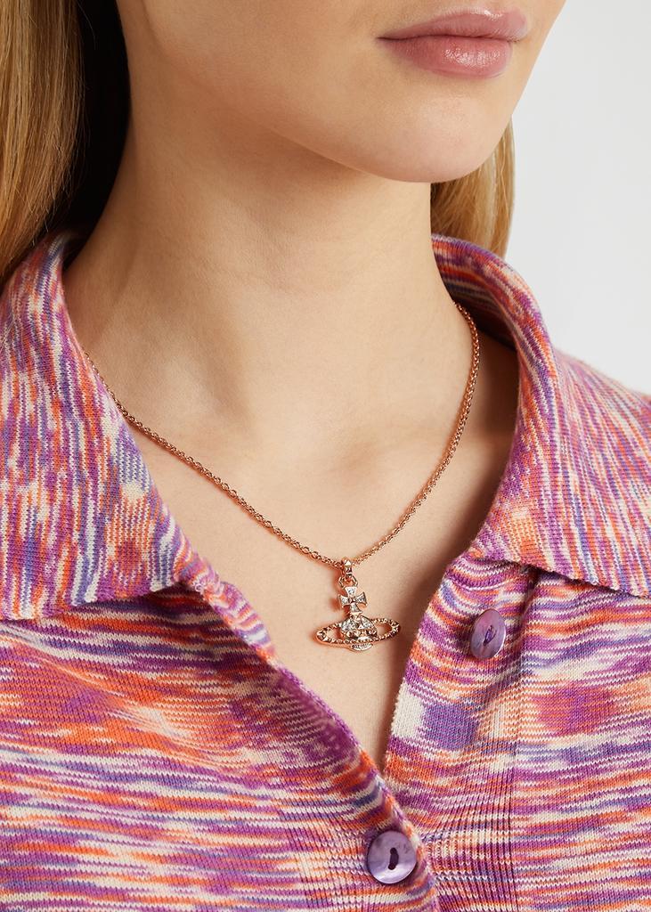 商品Vivienne Westwood|Mayfair Mini Bas Relief rose gold-tone orb necklace,价格¥734,第4张图片详细描述