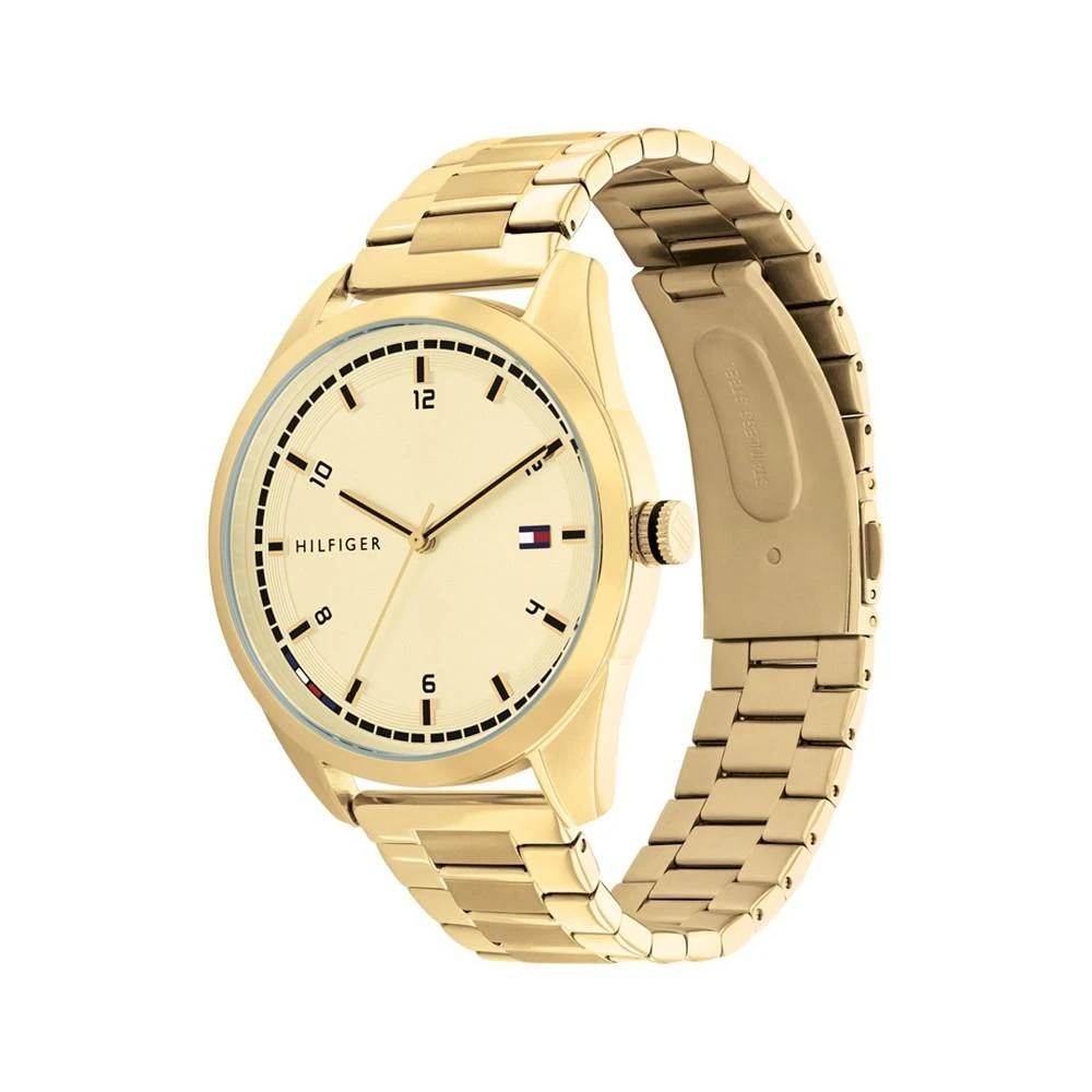 商品Tommy Hilfiger|Men's Gold-tone Bracelet Watch 43mm,价格¥650,第2张图片详细描述