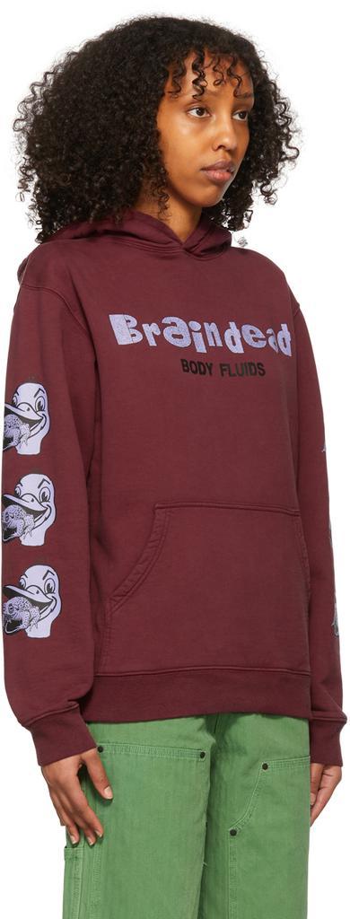 商品Brain Dead|Burgundy Cotton Hoodie,价格¥1167,第4张图片详细描述