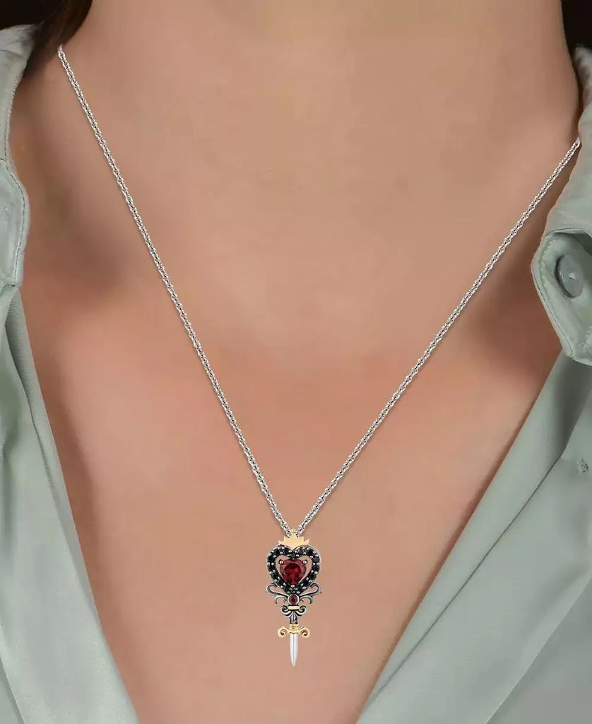 商品Disney Enchanted Vault|Onyx & Black Diamond (1/10 ct. t.w.) Ursula Pendant in Necklace Black Rhodium-Plated Sterling Silver & 14k Gold, 16" + 2" extender,价格¥808,第2张图片详细描述