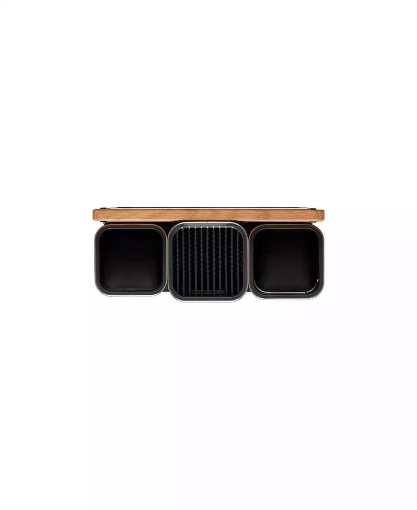 商品Joseph Joseph|CounterStore Stainless Steel Organizer with Oak Chopping Board,价格¥477,第2张图片详细描述