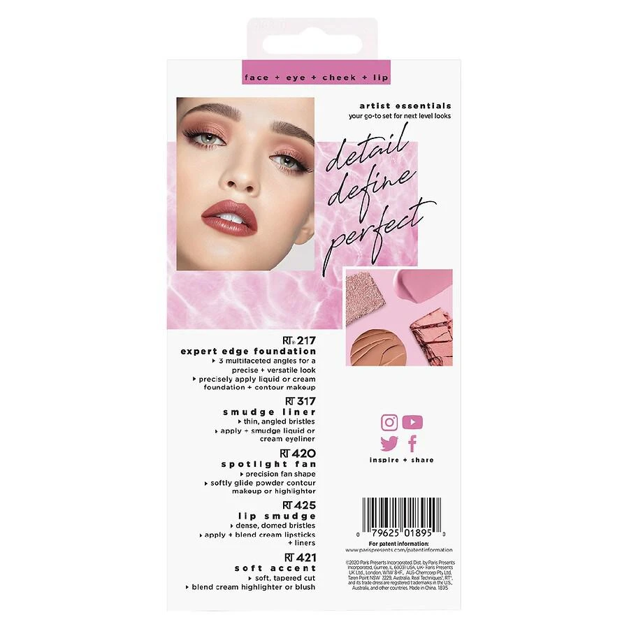 商品Real Techniques|Artist Essentials Makeup Brush Set,价格¥74,第2张图片详细描述