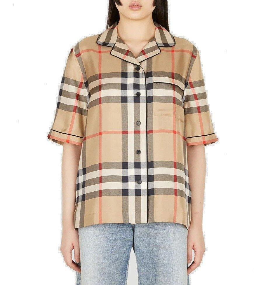 商品Burberry|Burberry Vintage Check Buttoned Short-Sleeved Shirt,价格¥4040,第1张图片