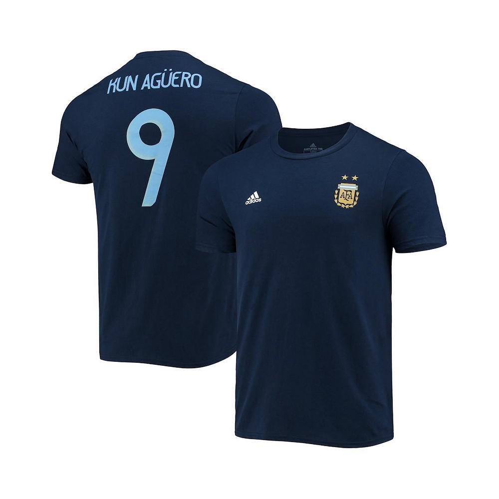 商品Adidas|Men's Sergio Aguero Navy Argentina National Team Amplifier Name and Number T-shirt,价格¥178,第1张图片