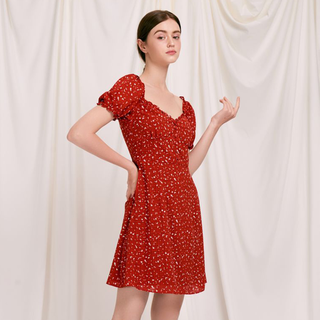 Maisy 连衣裙 - 红色印花 | Maisy Dress - Red Print商品第3张图片规格展示