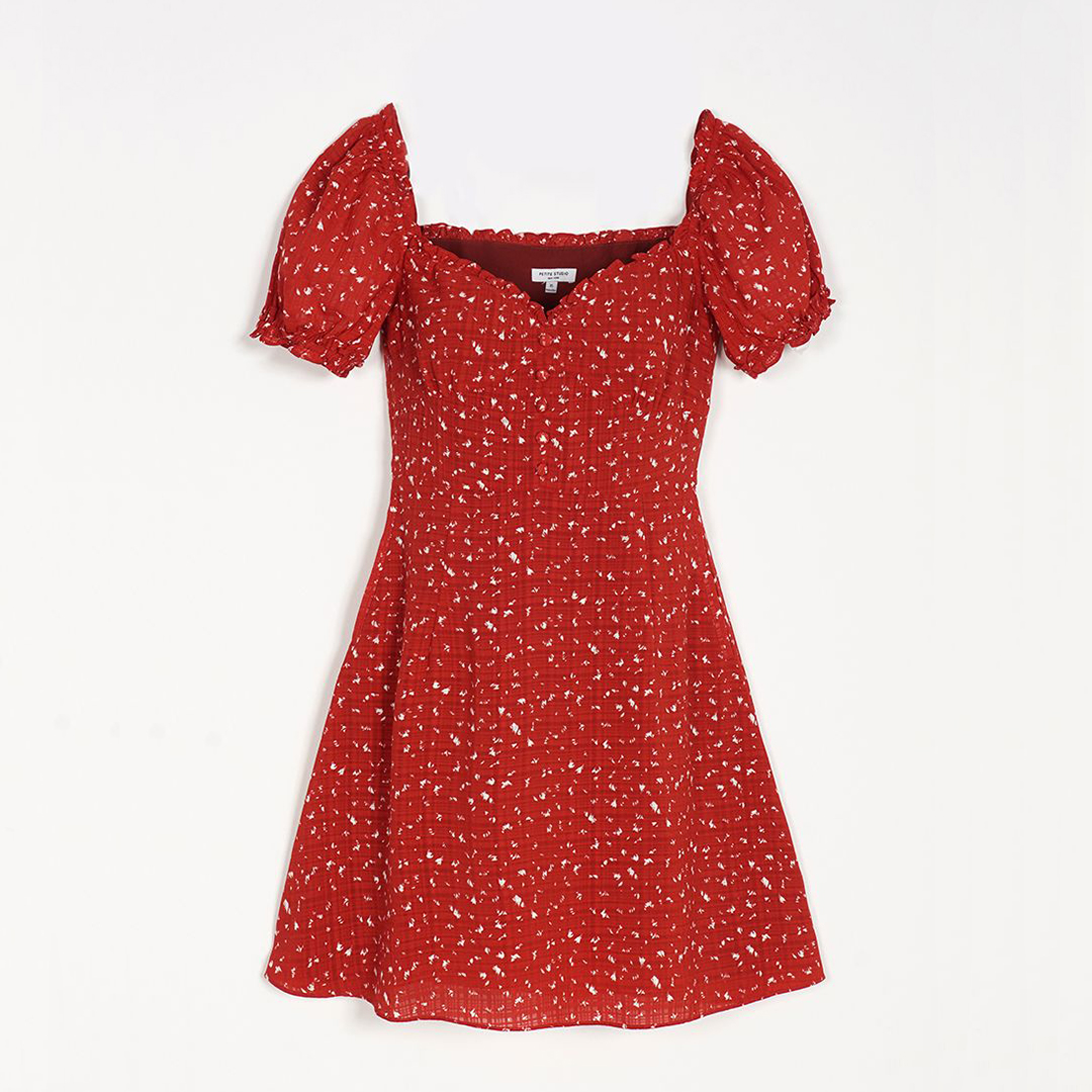Maisy 连衣裙 - 红色印花 | Maisy Dress - Red Print商品第5张图片规格展示