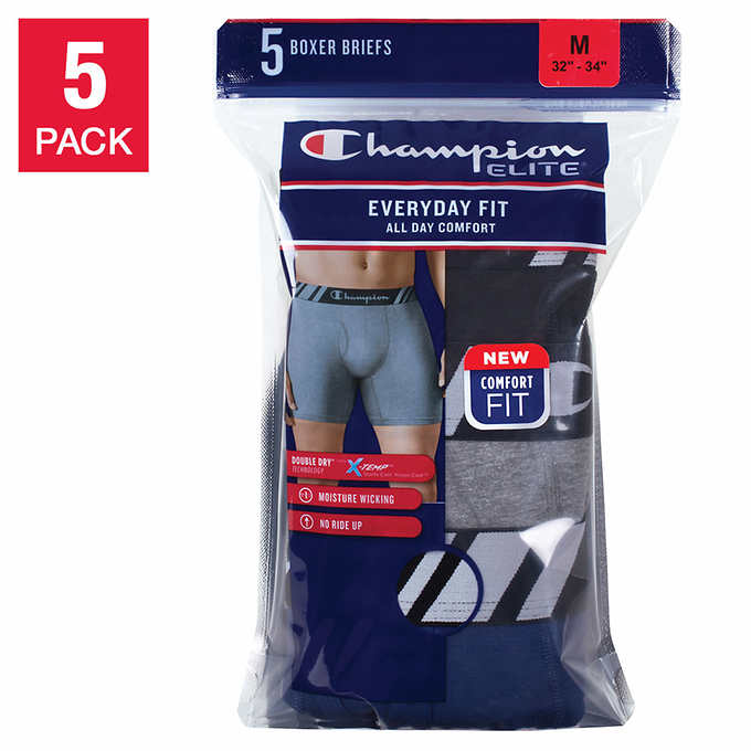 Champion Men's Boxer Brief 5-pack 冠军 男士平角内裤 五条超值装商品第1张图片规格展示