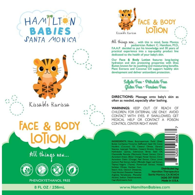 商品Hamilton Babies|Kissable Karissa Face & Body Lotion,价格¥111,第2张图片详细描述