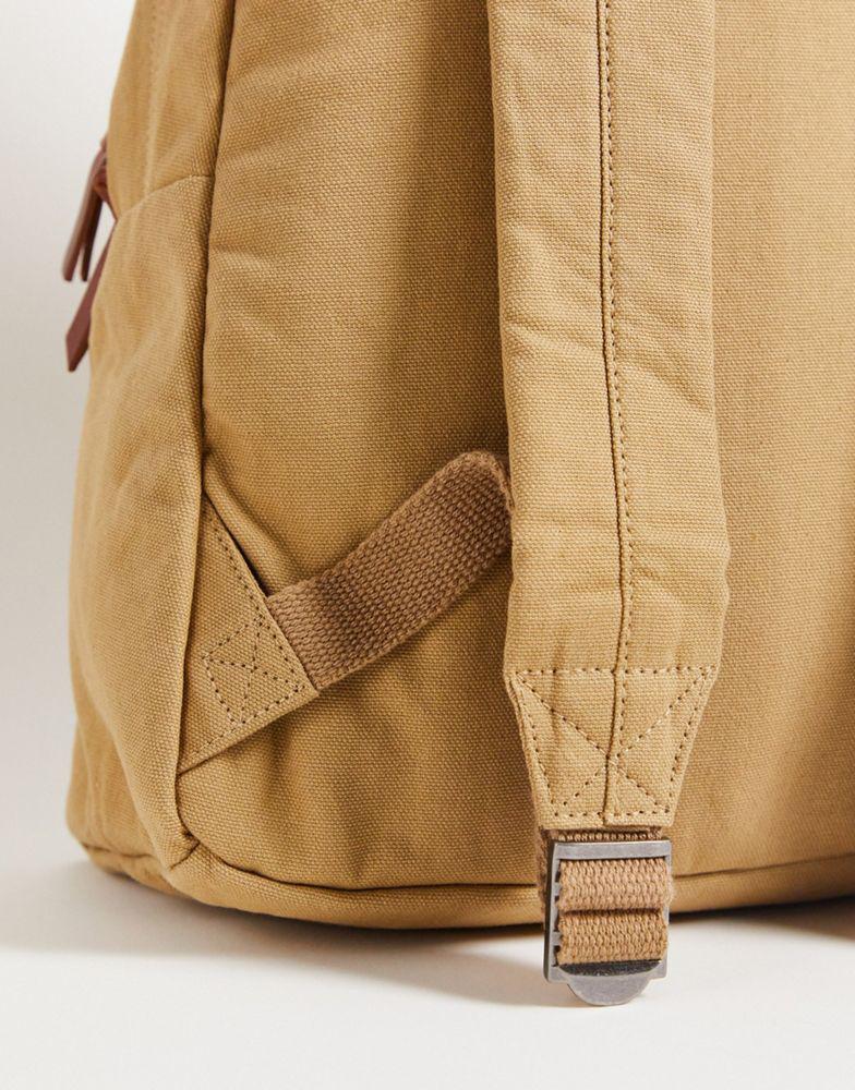 Polo Ralph Lauren canvas backpack in tan with logo商品第3张图片规格展示