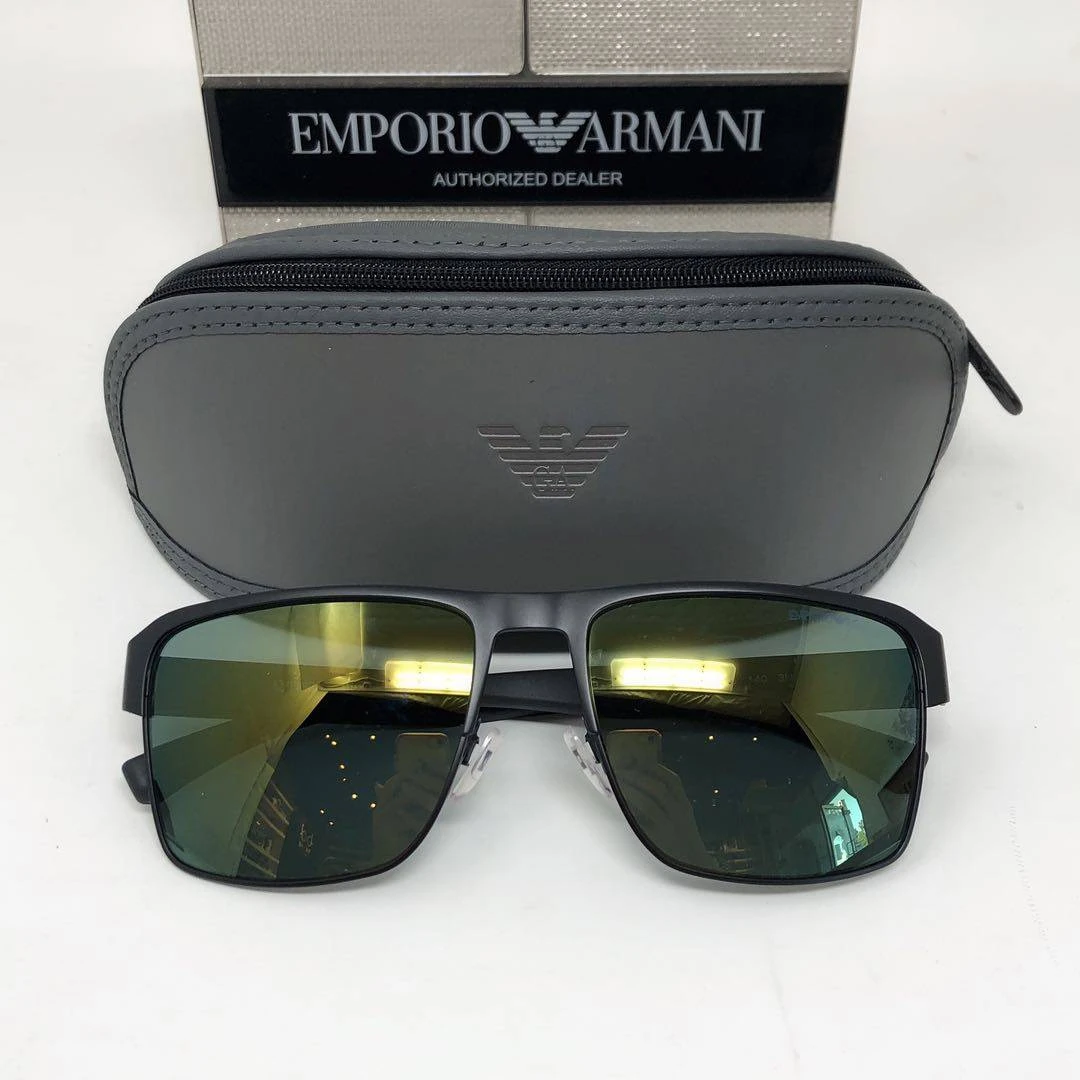 商品Emporio Armani|男款微镜面方形太阳镜,价格¥906,第1张图片