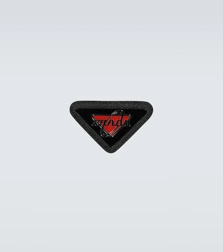 商品Prada|Leather-trimmed logo badge,价格¥2244,第1张图片