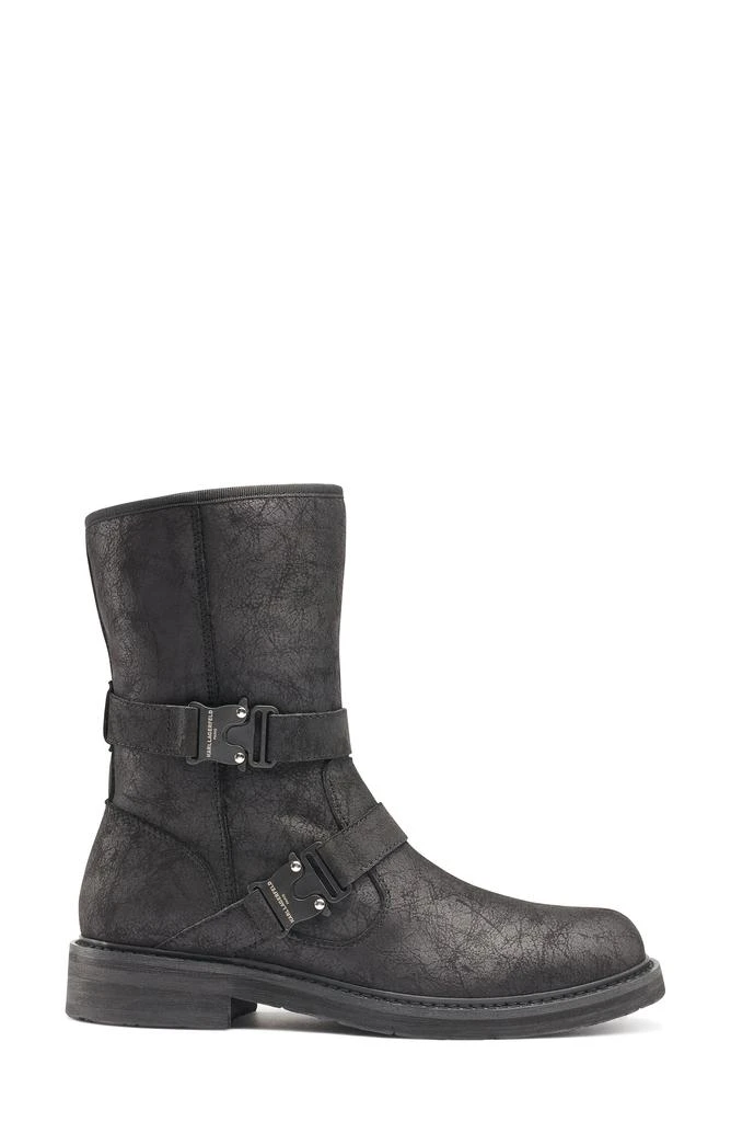 商品Karl Lagerfeld Paris|Faux Shearling Lined Double Buckle Boot,价格¥639,第3张图片详细描述