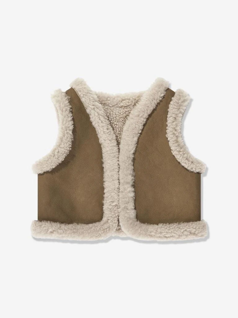 商品Bonpoint|Bonpoint Baby Barra Faux Shearling Gilet in Brown,价格¥1776,第2张图片详细描述