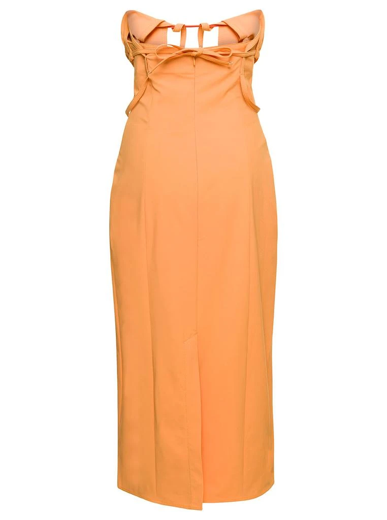 商品Jacquemus|Orange Midi Dress La Robe Bikini In Cotton Blend Woman,价格¥4277,第2张图片详细描述