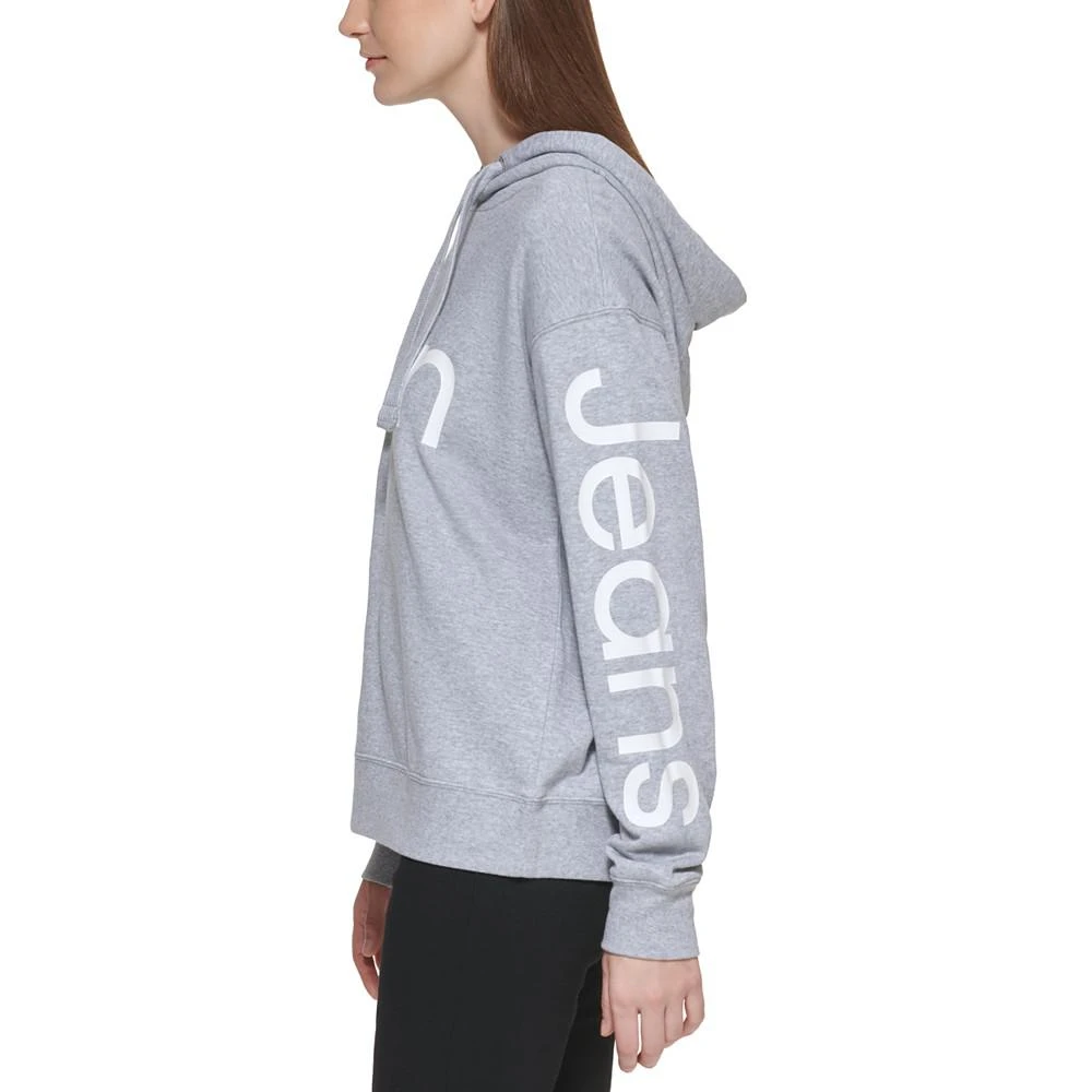 商品Calvin Klein|Logo-Print Hooded Sweatshirt, Regular & Petite,价格¥447,第3张图片详细描述