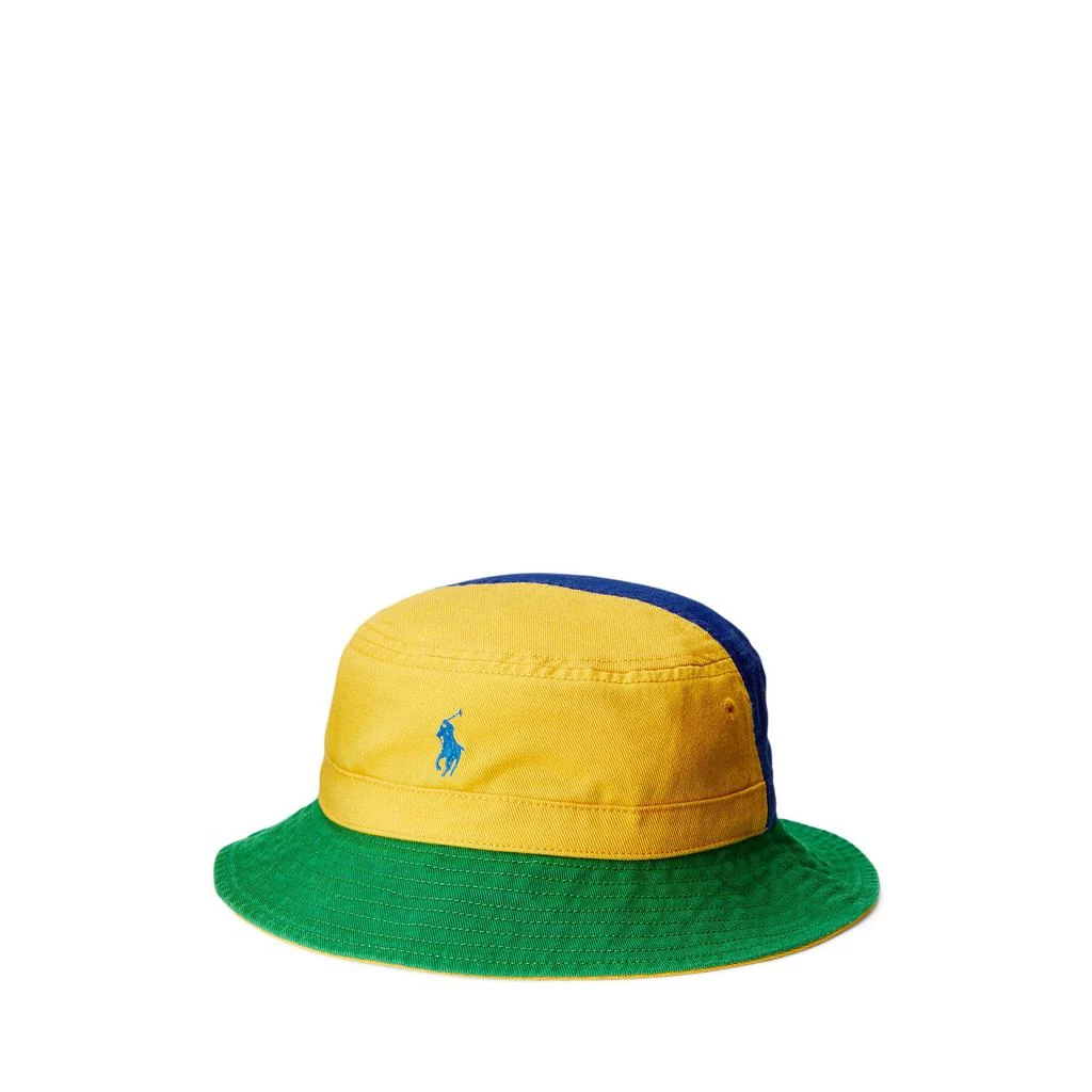 商品Ralph Lauren|Color-Blocked Twill Bucket Hat (Toddler),价格¥177,第2张图片详细描述