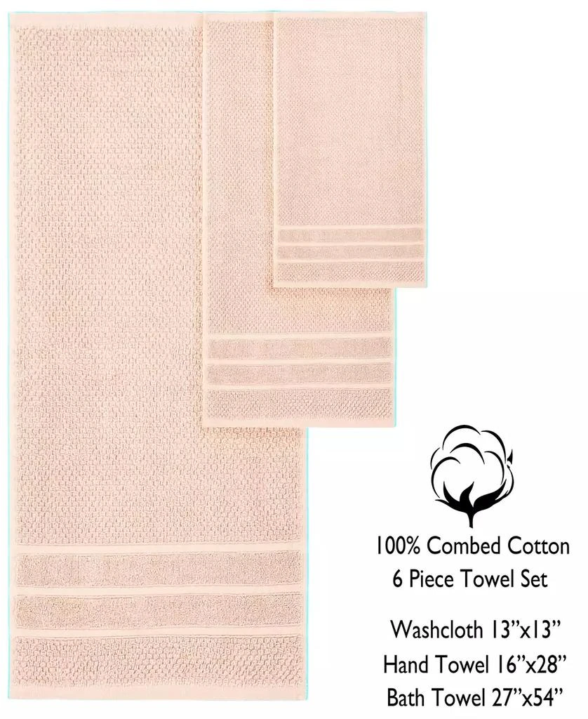 商品FEATHER & STITCH, NY|Feather and Stitch 100% Cotton Quick Dry 6-Pc. Towel Set,价格¥264,第5张图片详细描述