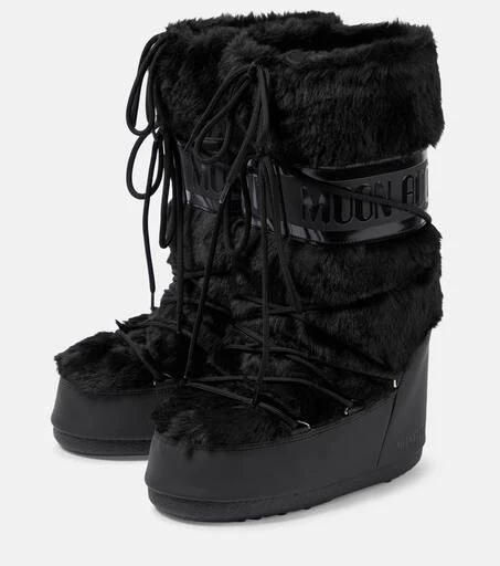 商品Moon Boot|Icon faux fur-trimmed snow boots,价格¥2241,第5张图片详细描述