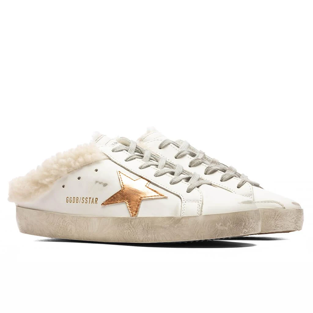 商品Golden Goose|Women's Super Star Sabot - White/Chocolate Brown/Beige,价格¥3595,第2张图片详细描述