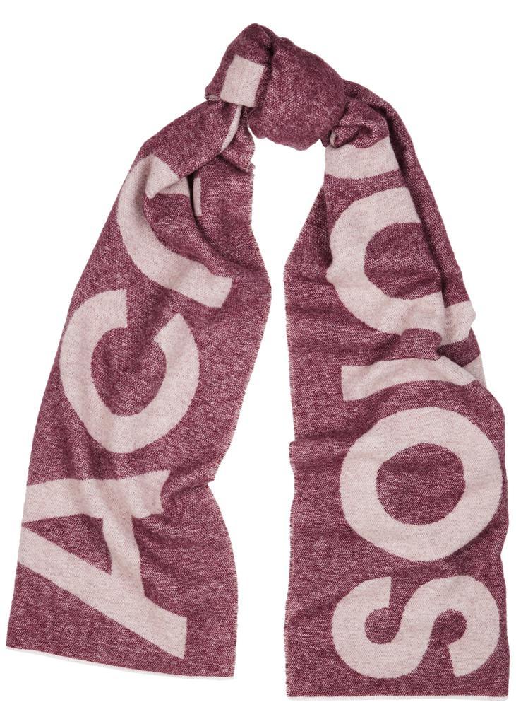 商品Acne Studios|Toronto logo-intarsia wool-blend scarf,价格¥1833,第1张图片