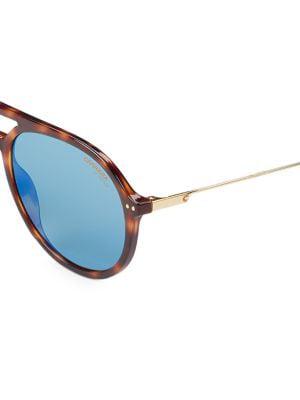 53MM Faux Tortoiseshell Aviator Sunglasses商品第3张图片规格展示