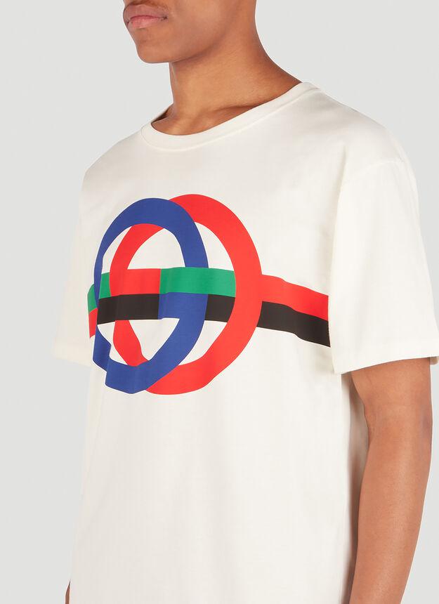 Interlocking G Print T-Shirt in White商品第5张图片规格展示