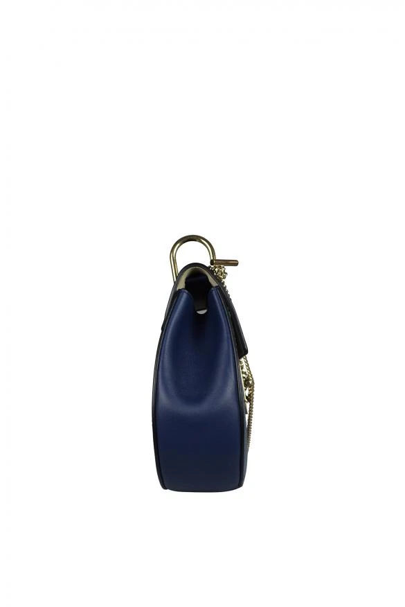 商品Chloé|Luxury handbag drew chloé shoulder bag in leather and blue python,价格¥12172,第4张图片详细描述