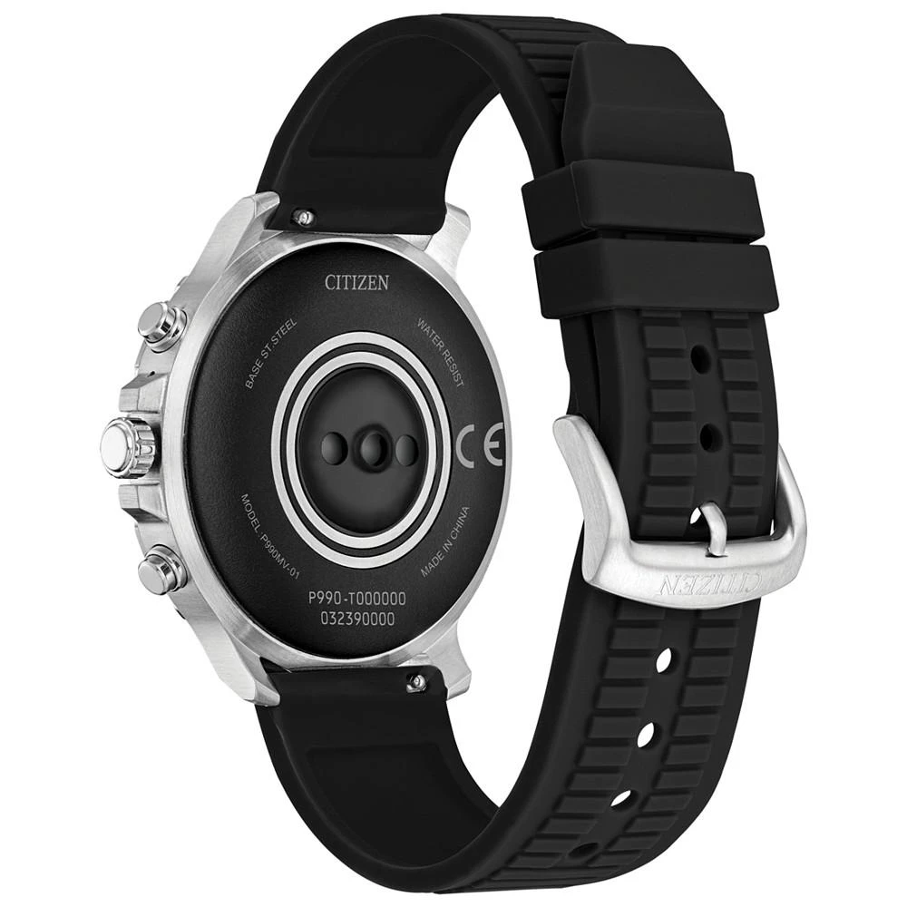 商品Citizen|Men's CZ Smart HR Black Silicone Strap Touchscreen Smart Watch 46mm,价格¥2955,第3张图片详细描述