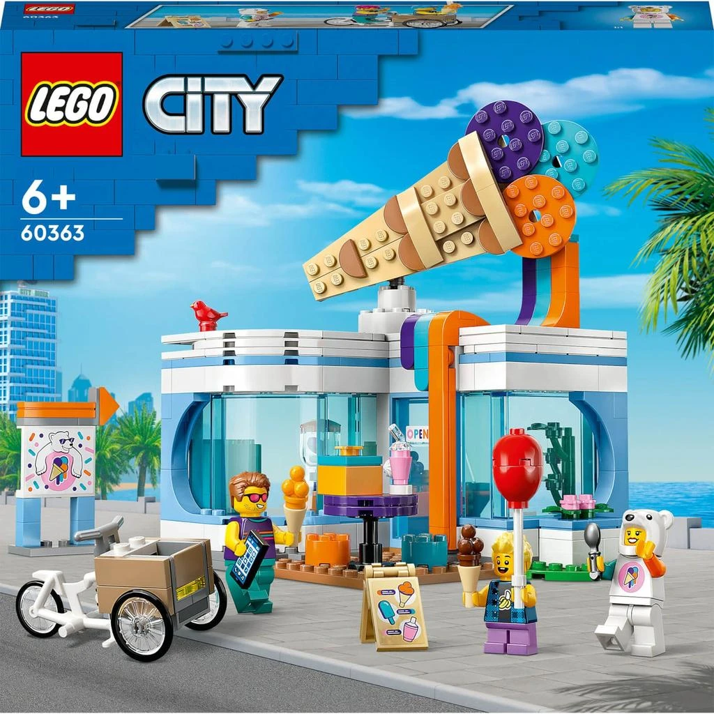 商品LEGO|LEGO City: Ice-Cream Shop Set with Toy Cart Bike (60363),价格¥328,第1张图片