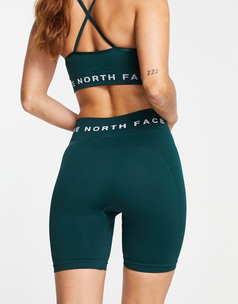 The North Face Training seamless high waist legging shorts in green Exclusive at ASOS商品第3张图片规格展示