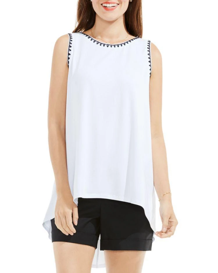 商品Vince Camuto|Sleeveless High/Low Top,价格¥414,第1张图片