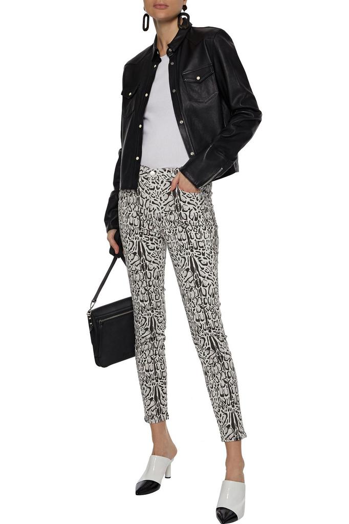 Alana leopard-print mid-rise skinny-leg jeans商品第4张图片规格展示