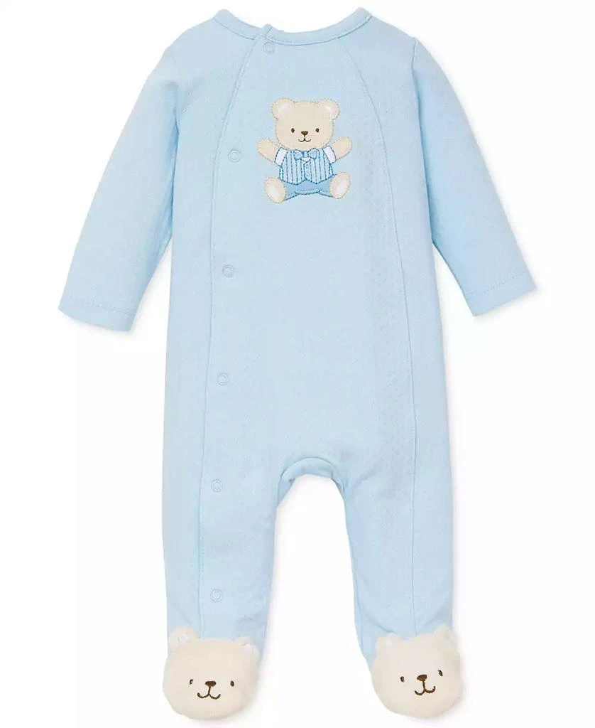 商品Little Me|Baby Boys Cute Bear Snap Close Footed Coverall,价格¥97,第1张图片