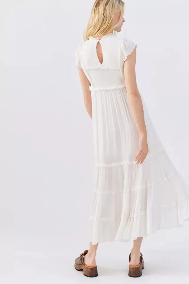 商品Urban Outfitters|UO Sandra Ruffle Midi Dress,价格¥382,第3张图片详细描述