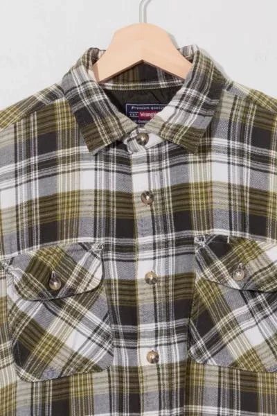 商品Wrangler|Vintage 1990s Wrangler Green Plaid Heavyweight Work Shirt,价格¥825,第2张图片详细描述