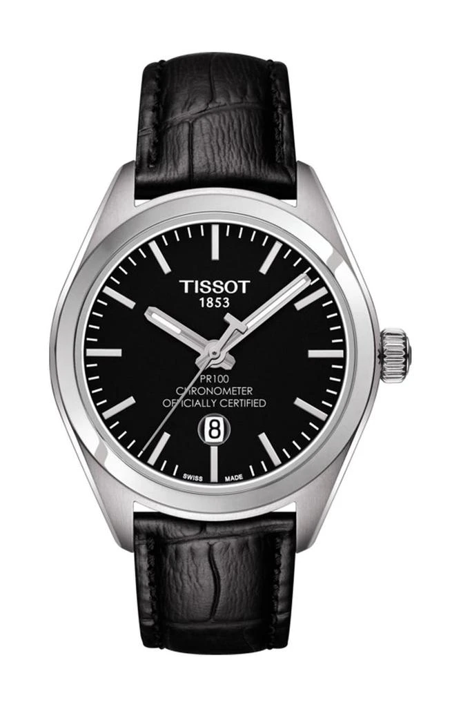 商品Tissot|Women's PR 100 Lady COSC Leather Watch, 33mm,价格¥1239,第1张图片