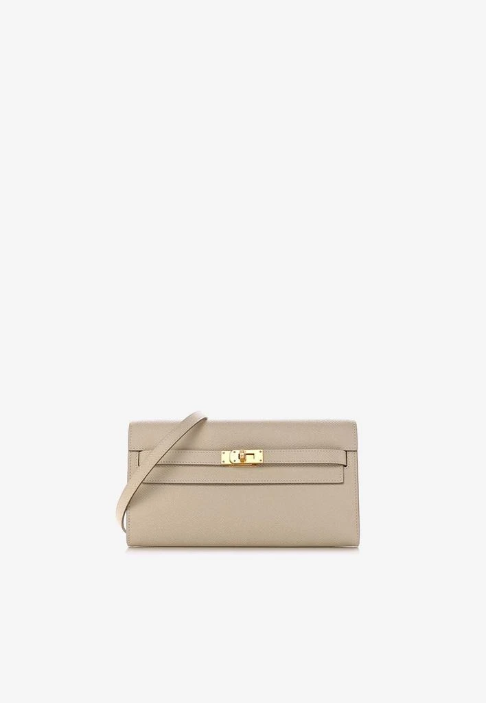 商品Hermes|Kelly To Go Wallet in Craie Epsom with Gold Hardware,价格¥83853,第1张图片