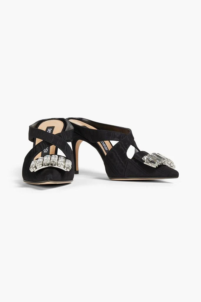 商品Sergio Rossi|Crystal-embellished moire mules,价格¥3886,第2张图片详细描述